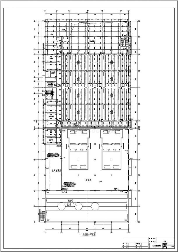 厂房设计_某地区厂房给排水和消防详细设计方案施工平面CAD图纸-图一