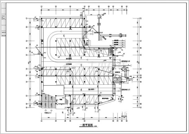某地区七层停车库给排水详细设计方案施工CAD图纸-图二