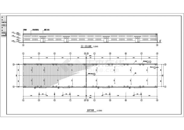 某地区生产车间建筑全套详细设计方案施工CAD图纸-图二