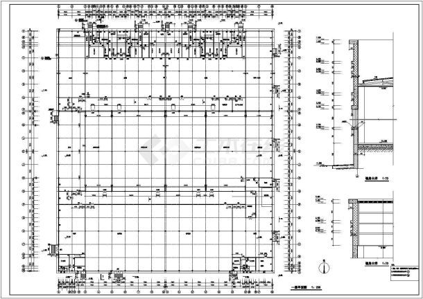 厂房设计_某地区食品厂房建筑全套详细设计方案施工CAD图纸-图一