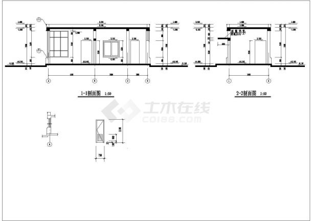 某地区水厂厂区大门建筑详细设计方案施工CAD图纸-图一