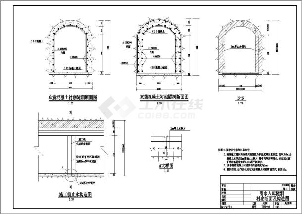 【精选】大型引水工程隧洞设计CAD图纸-图二