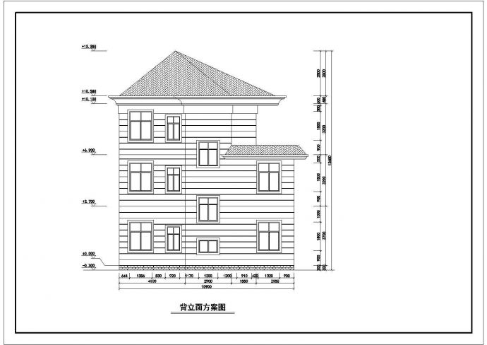 某三层砖混结构独栋别墅室内装修设计cad全套施工图（含设计说明，含效果图，含建筑方案）_图1