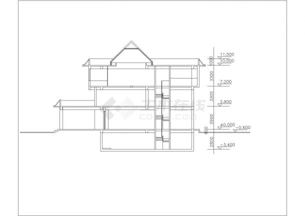 北京郊区别墅（二层砖混结构）单体设计cad建筑方案图（含效果图，含多栋设计）-图二