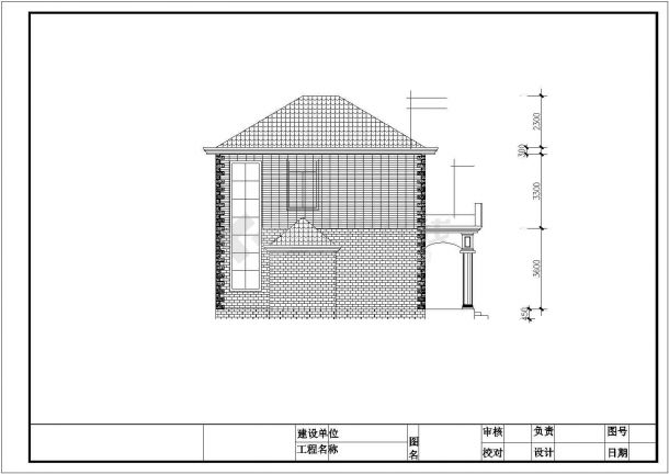 占地104平米三层桩混结构单体别墅建筑+结构CAD设计图纸-图一