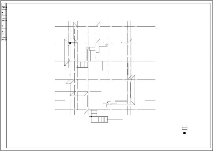 某二层框架结构新农村独栋斜屋顶别墅设计cad全套建施图纸（含效果图）_图1