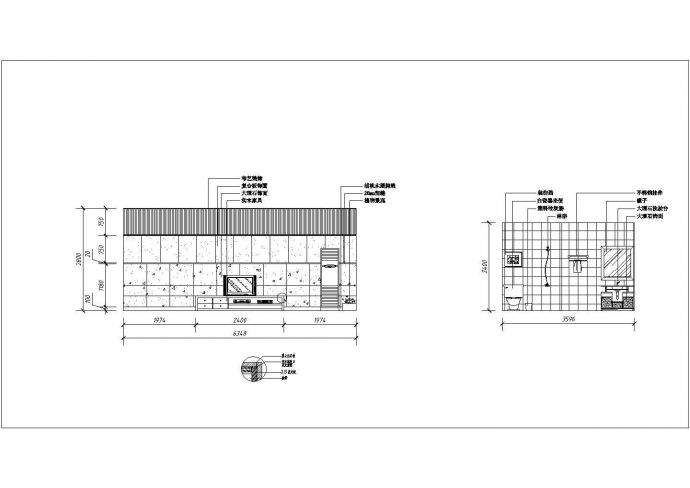 某二层框架结构现代风格别墅装修设计cad全套施工图（含外观效果图）_图1