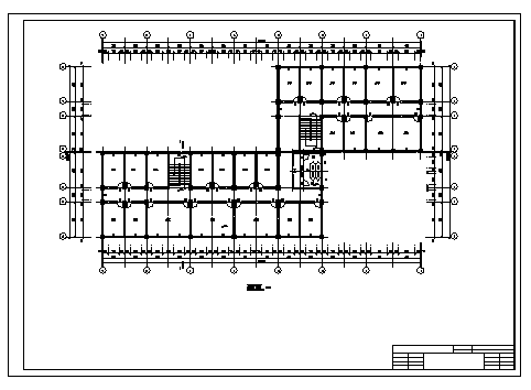 土木工程毕业设计_办公楼设计_5100平米某六层框架结构办公楼建施cad图(含计算书，毕业设计)-图一