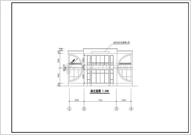 某二层框架结构现代风格新农村小康住宅设计cad全套建筑施工图（含效果图）-图一