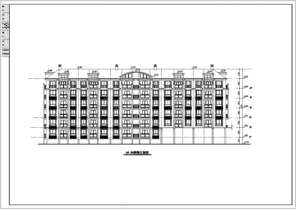 3200平米6层框混住宅楼平立剖面设计CAD图纸（含阁楼和架空层/3套方案）-图二
