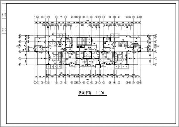 4600平米11层短肢剪力墙结构住宅楼全套建筑设计CAD图纸（含跃层）-图一