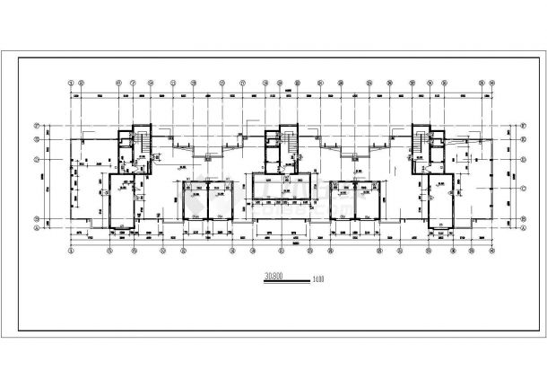 徐州某小区1.2万平米11层框架结构住宅楼平立剖面设计CAD图纸-图二
