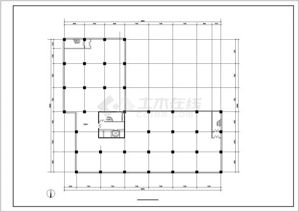 1.7万平米11层框架结构商住楼平立面设计CAD图纸（1-4层商用）-图一