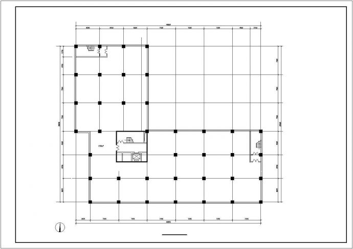 1.7万平米11层框架结构商住楼平立面设计CAD图纸（1-4层商用）_图1