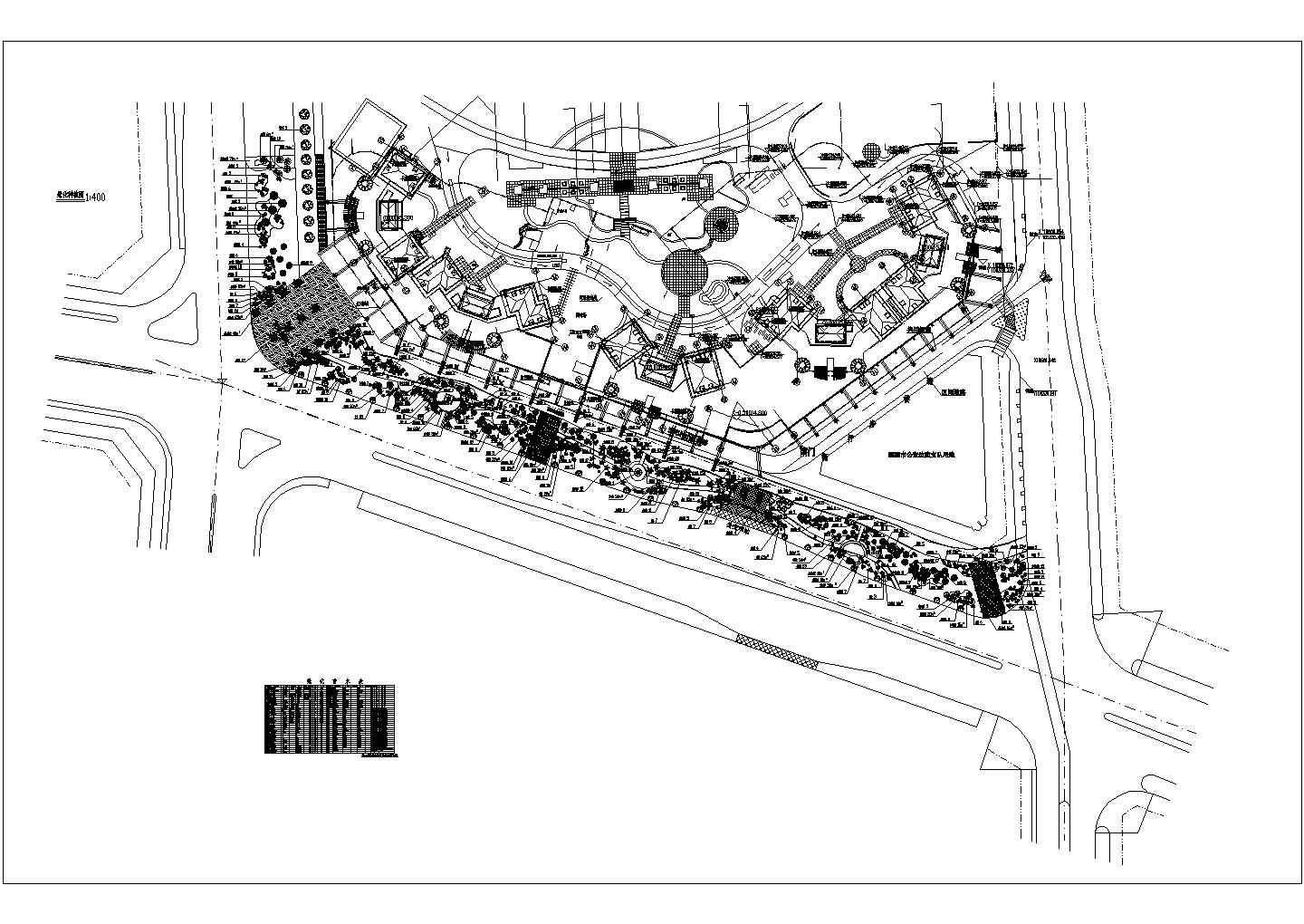 公园广场绿化CAD图纸-世纪村总图绿化修改2005