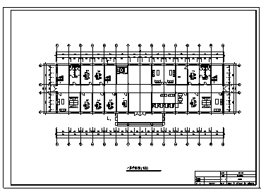 某市某五层钢框架结构单位办公楼全套施工cad图(含计算书，建筑图)-图一