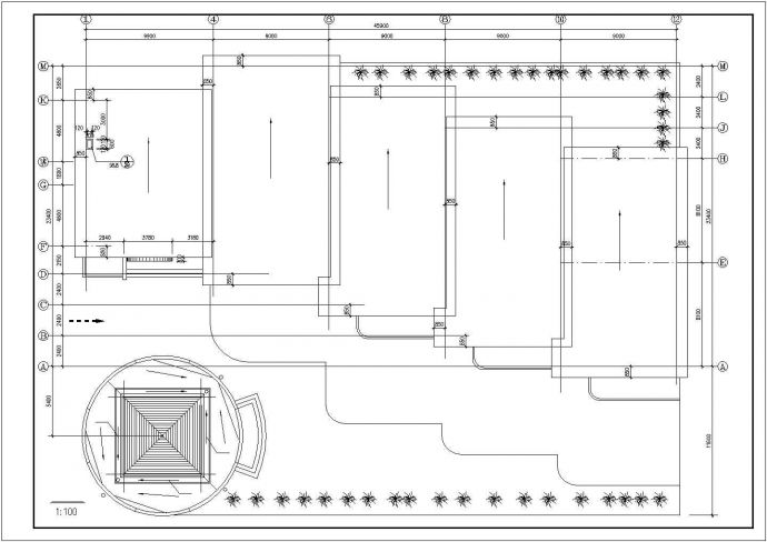 湖州某830平米单层砖混结构幼儿园建筑设计CAD图纸_图1