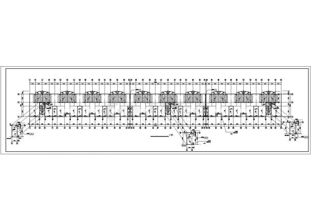 8800平米7层框混结构安置住宅楼建筑设计CAD图纸（底层沿街商铺）-图二