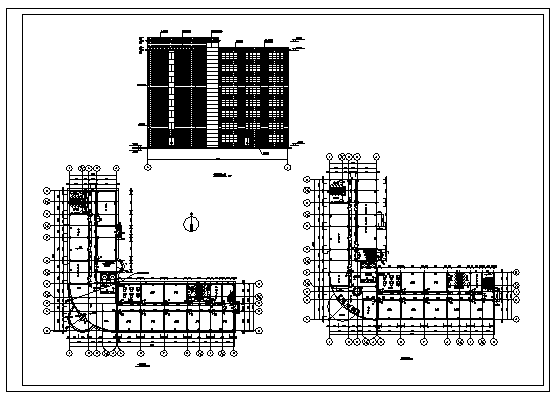 土木工程毕业设计_办公楼设计_1万平方米八层框架结构办公楼建施cad图(含计算书，毕业设计)_图1
