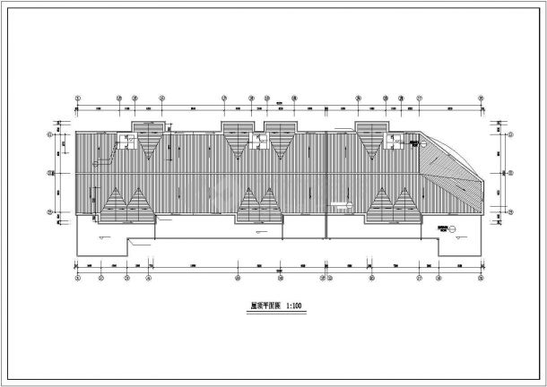 4970平米6层框混结构商住楼建筑设计CAD图纸（底层商用/含阁楼）-图二