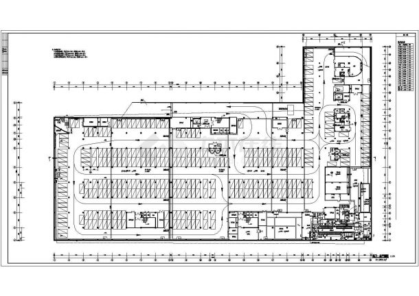 某商业大厦电气施工全图cad图纸-图一