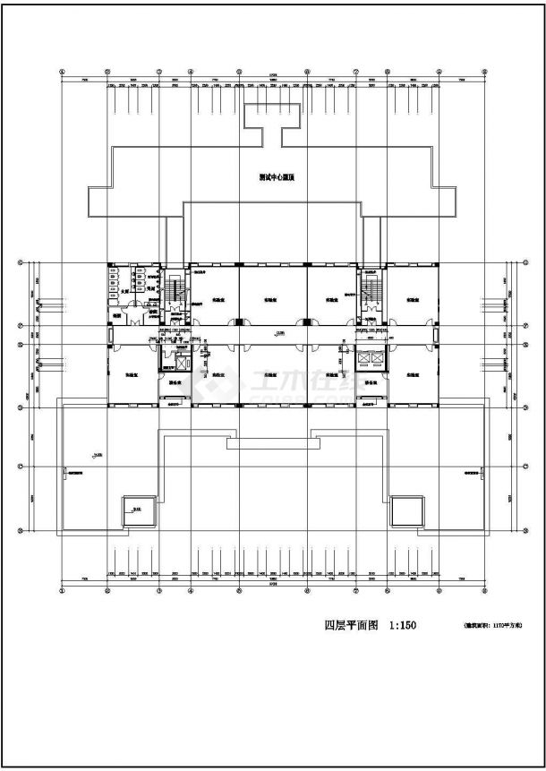 某城市理工大学技术科学楼建筑结构设计平面CAD图-图一