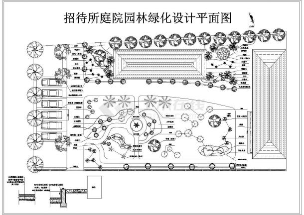 公园广场绿化CAD图纸-园林设计平面图-图一