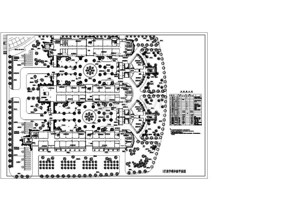 杭州市某艺术学院校园绿化种植平面设计CAD图纸-图一
