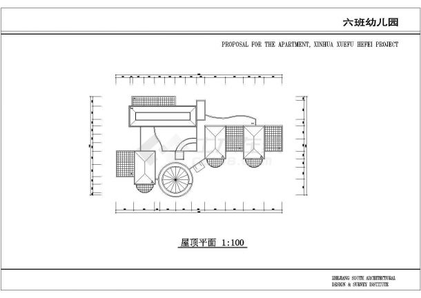 重庆市某3层欧式风格幼儿园建筑设计CAD图纸-图一