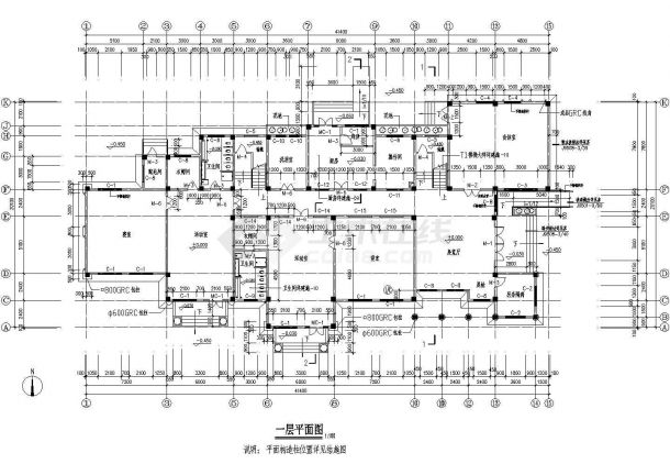 上海市某小区幼儿园建筑结构设计CAD图-图一