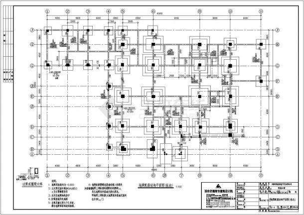 某四层框架结构综合办公楼设计cad全套结构施工图（含设计说明，含效果图）-图二