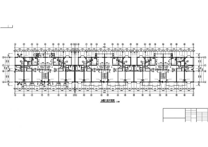 6500平米6层砖混结构住宅楼建筑设计CAD图纸（含阁楼层）_图1