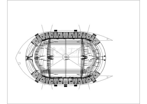 专业足球场照明设计平面布置CAD图-图一