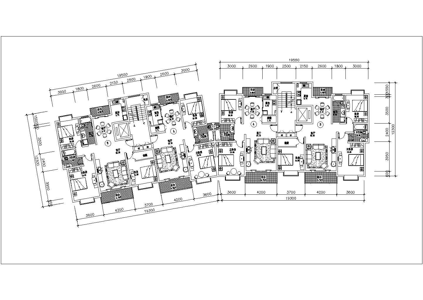 某高层住宅楼建筑cad图纸（共13张）