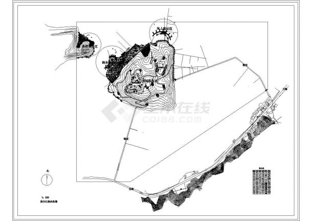 公园广场绿化CAD图纸-一个修仙岛的规划方案-图一