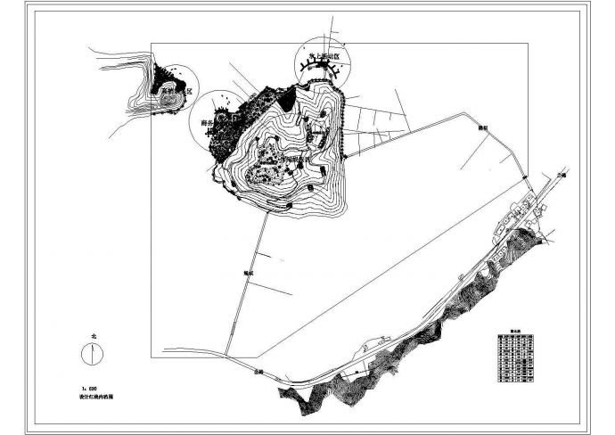 公园广场绿化CAD图纸-一个修仙岛的规划方案_图1