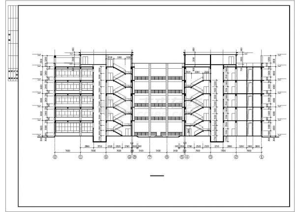 多层厂房建筑设计全套CAD施工图-图二