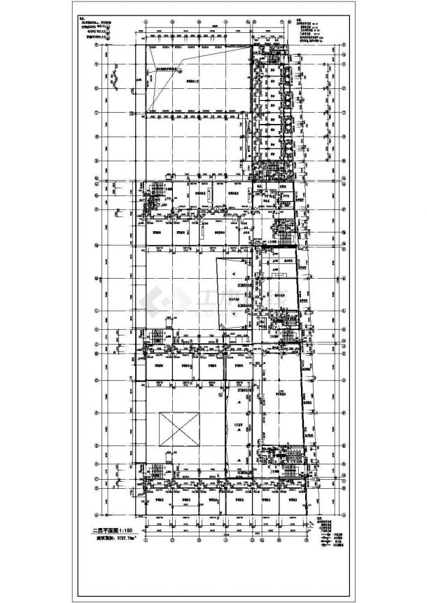 某中学多层教学楼设计cad全套建筑施工图（含风雨操场设计，含多功能厅设计）-图二
