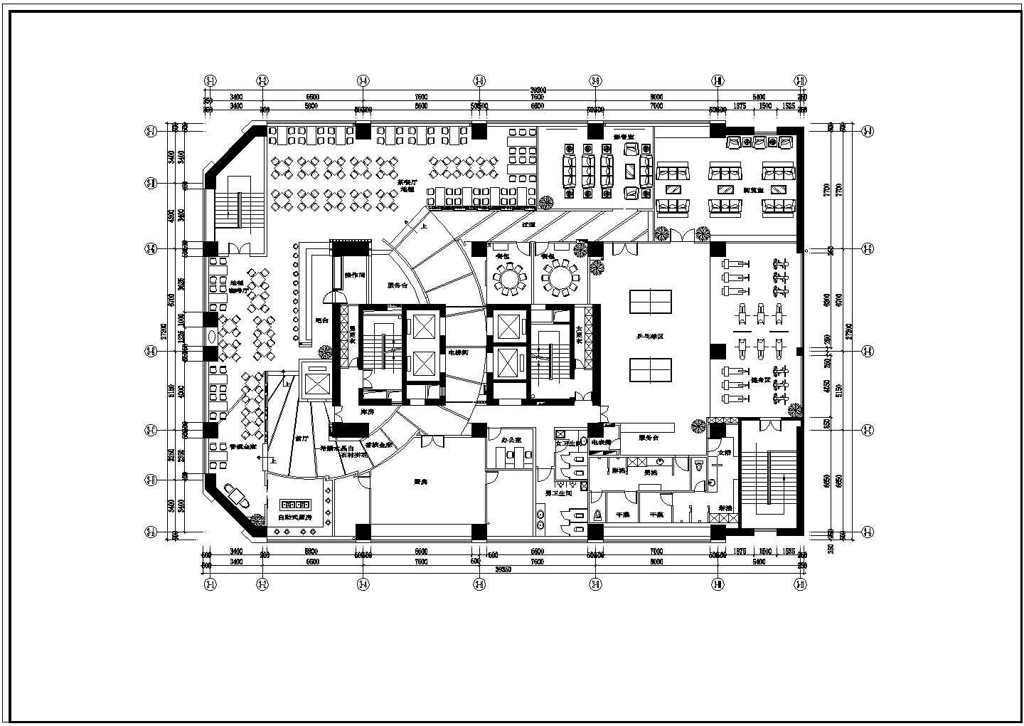 某精致豪华公寓会所建筑装修cad图纸