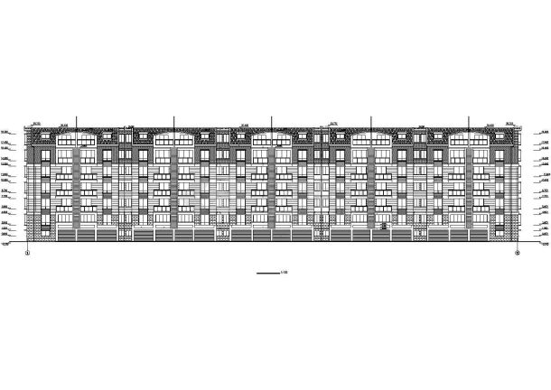 某市高级住宅小区多层住宅施工cad图（共10张）-图二