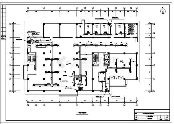 土木工程毕业设计_北京某三层综合楼中央空调设计cad图(含计算书，毕业设计)-图二