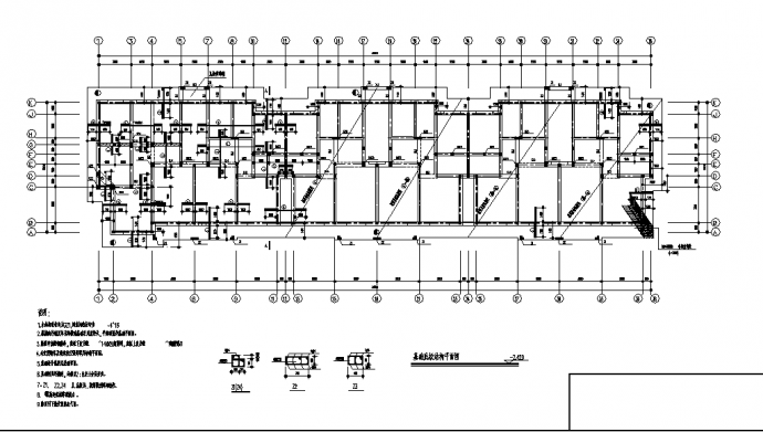 7层砖混住宅楼结构设计施工cad图纸（含地下一层）_图1