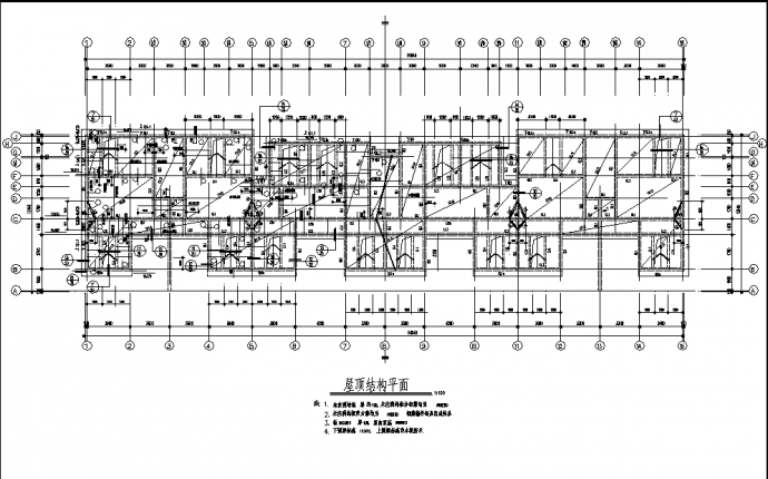 哈尔滨5层砖混住宅楼结构设计施工cad图纸_图1