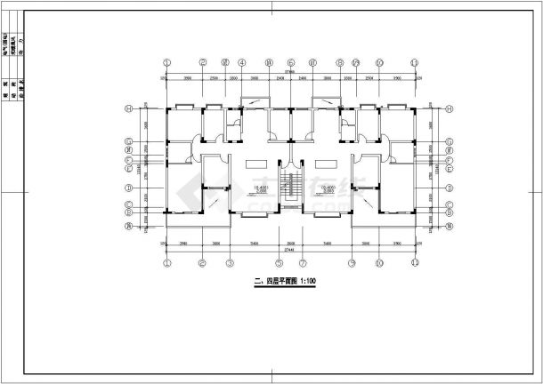 1500平米6+1层硂框架结构住宅楼平立剖面设计CAD图纸（含车库层）-图一