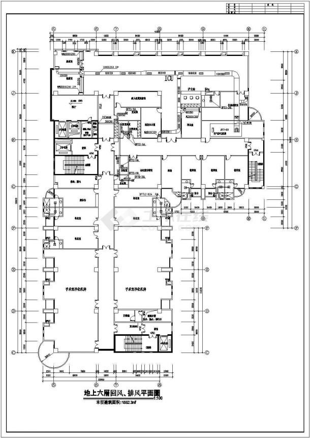 鄯善某县L型医院大楼手术室暖通工程设计CAD图（含净化空调流程图）-图一