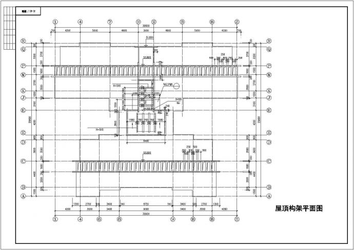 1.4万平米17层框架结构住宅楼建筑设计CAD图纸（含机房层和架空层）_图1