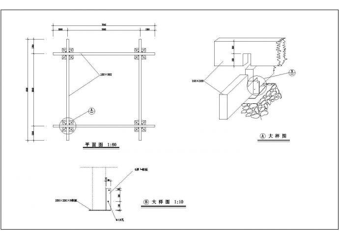 某现代景区亭子建筑详细设计方案施工CAD图纸_图1