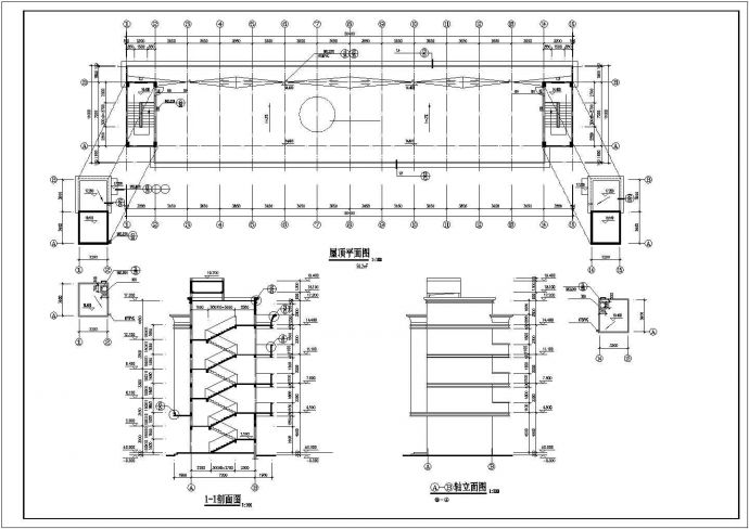 天津某工厂1940平米4层砖混结构职工宿舍楼建筑设计CAD图纸_图1