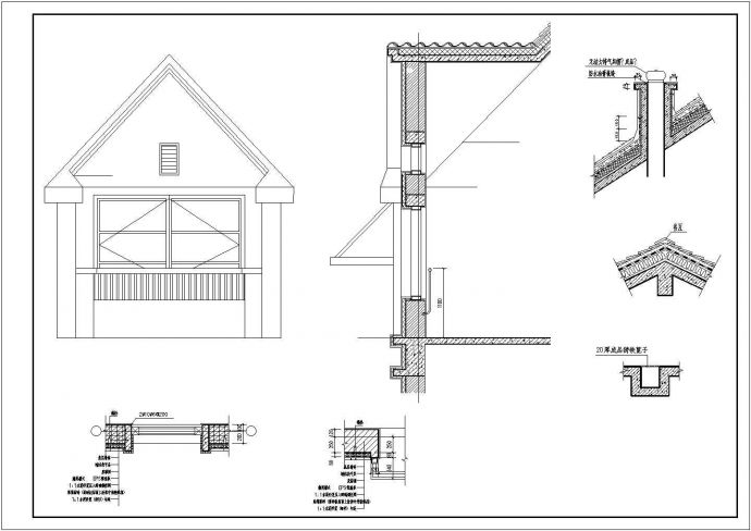 某框架结构三层新农村简欧别墅设计cad全套建施图纸（含效果图）_图1