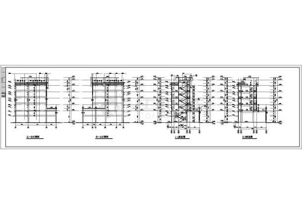 郑州某大学5500平米五层框架结构宿舍楼全套建筑设计CAD图纸-图二